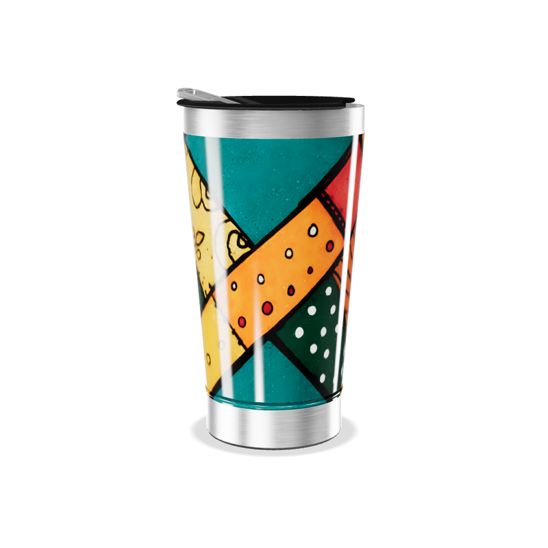 Copo Térmico - Estampa Geométrica Colorida
