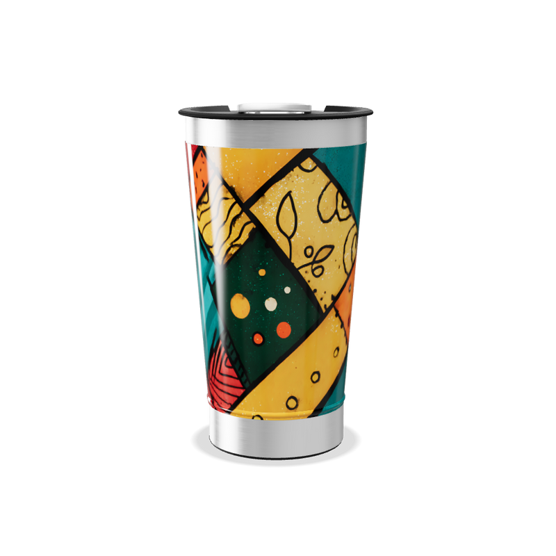 Copo Térmico - Estampa Geométrica Colorida