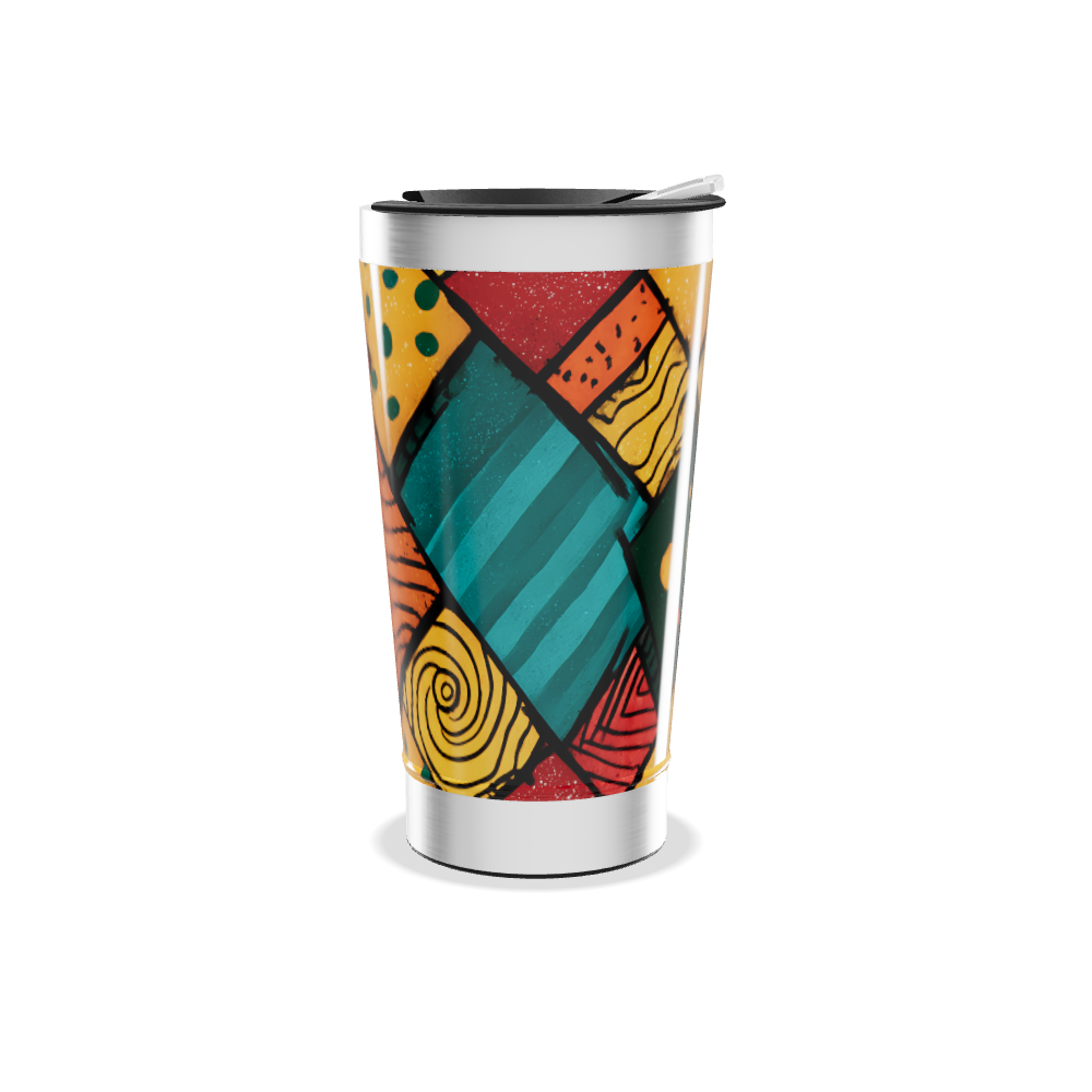 Copo Térmico - Estampa Geométrica Colorida