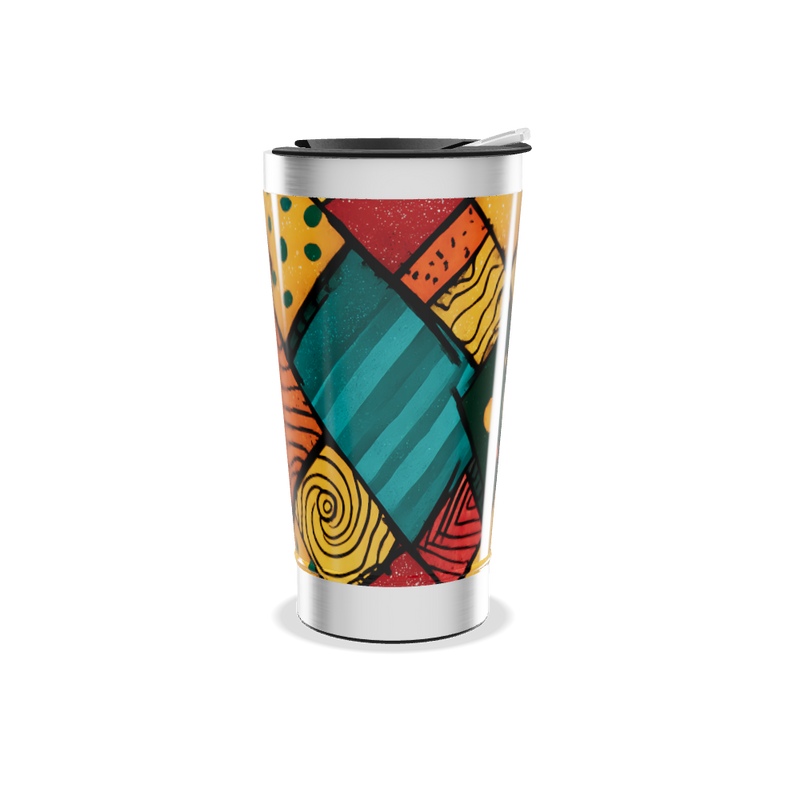Copo Térmico - Estampa Geométrica Colorida