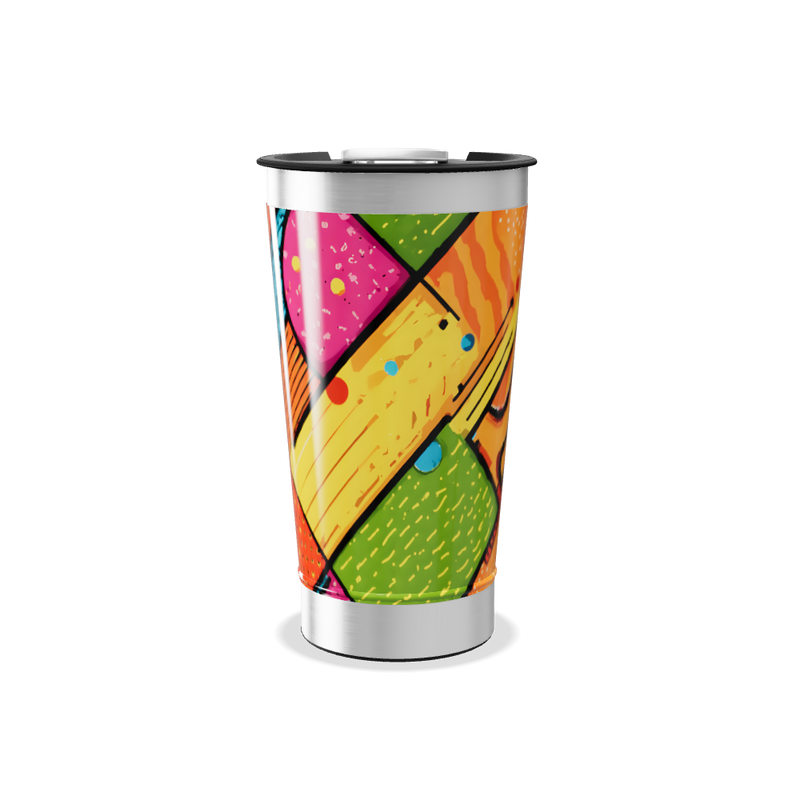 Copo Térmico - Estampa Colorida Geométrica