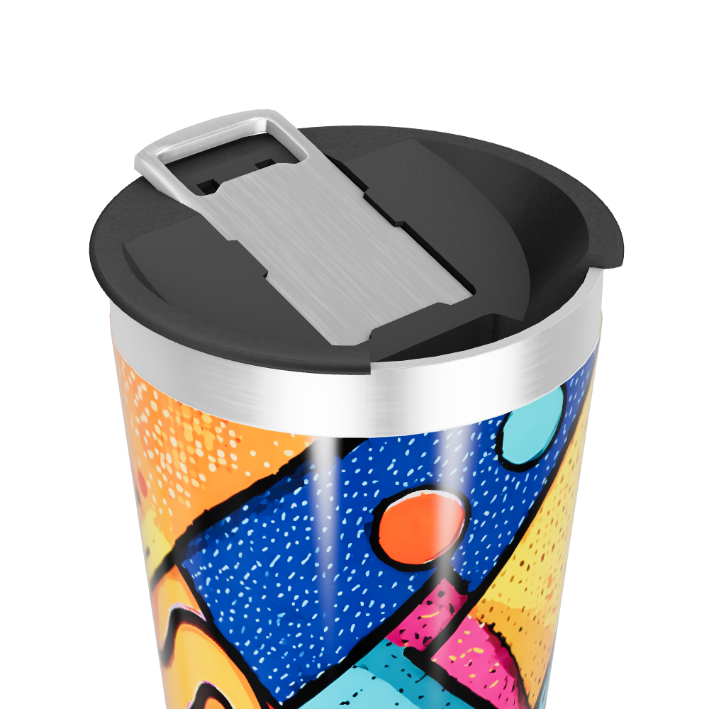Copo Térmico - Estampa Colorida Geométrica