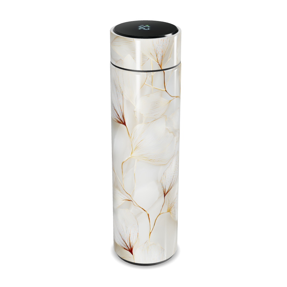 Garrafa Térmica Touch Floral Branca