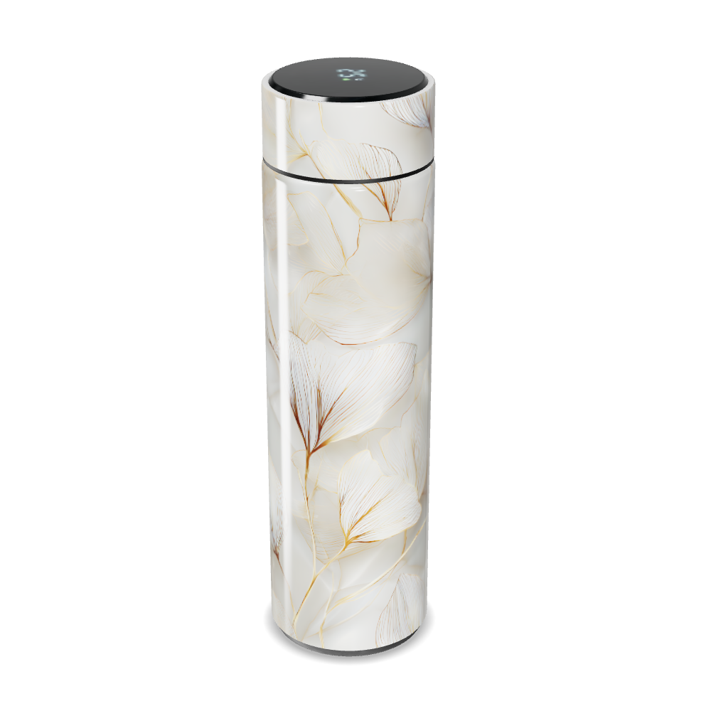 Garrafa Térmica Touch Floral Branca