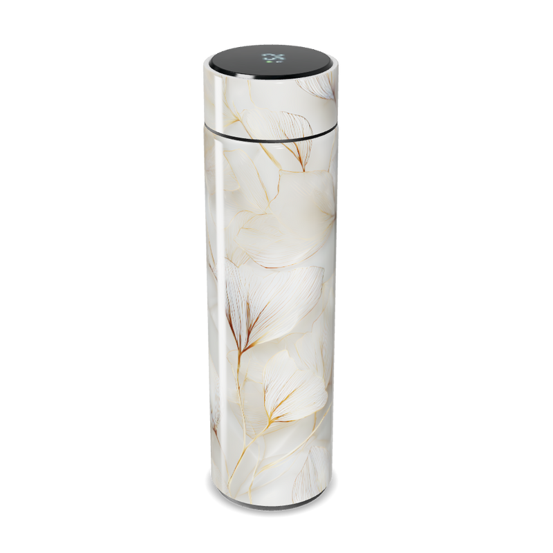 Garrafa Térmica Touch Floral Branca