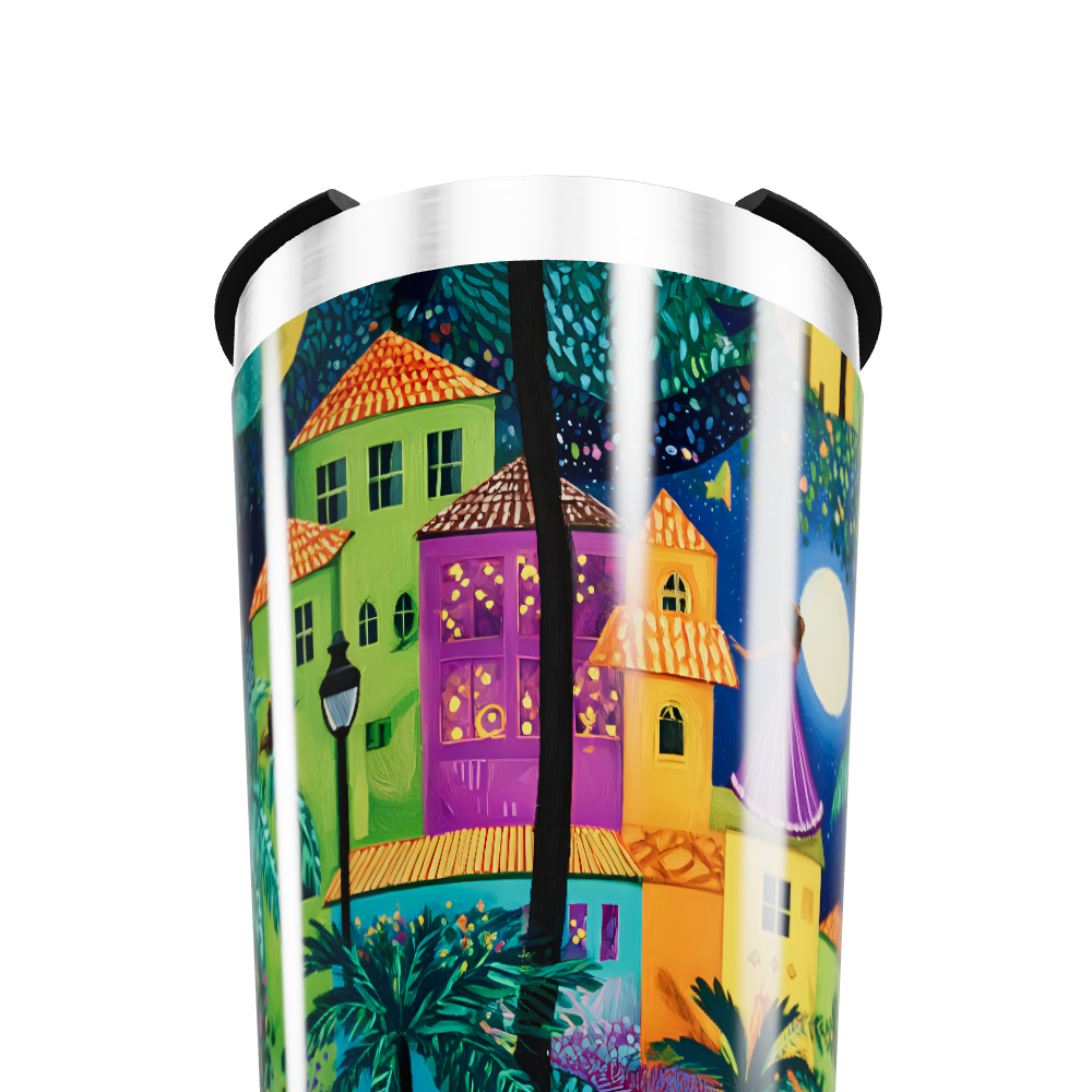 Copo Térmico - Estampa Colorida Casas
