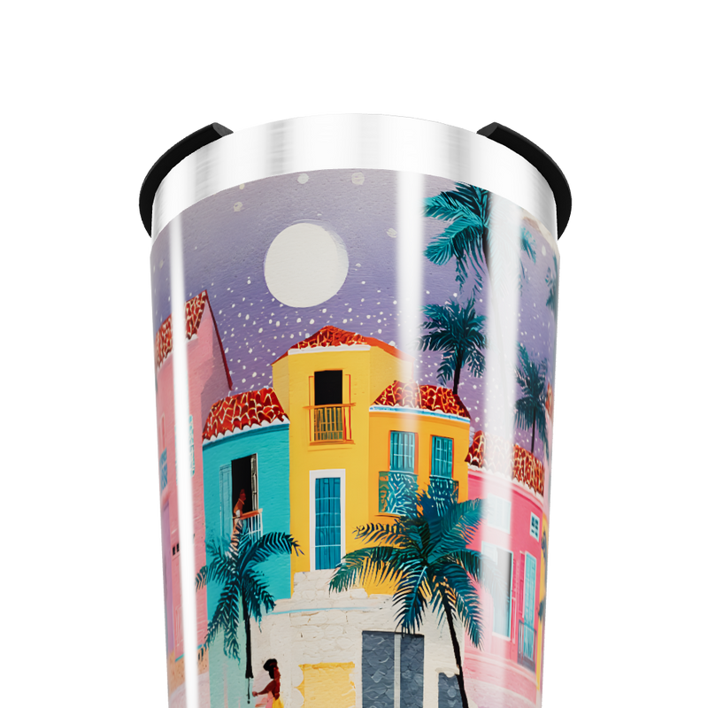 Copo Térmico - Estampa Tropical Colorida