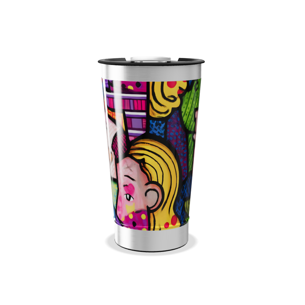 Copo Térmico - Estampado Colorido Aço Inox