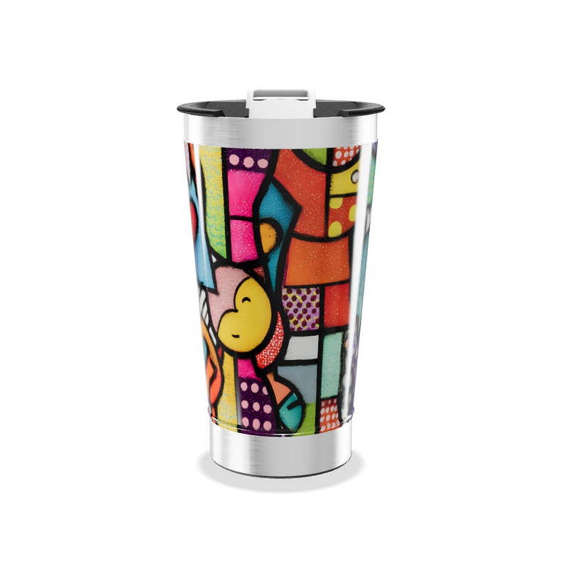 Copo Térmico - Arte Colorida Inox
