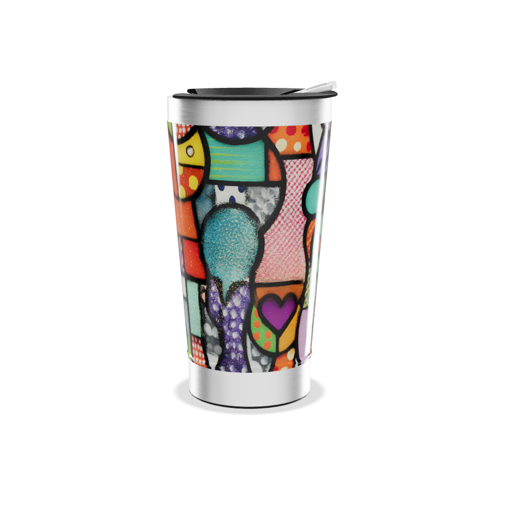 Copo Térmico - Arte Colorida Inox