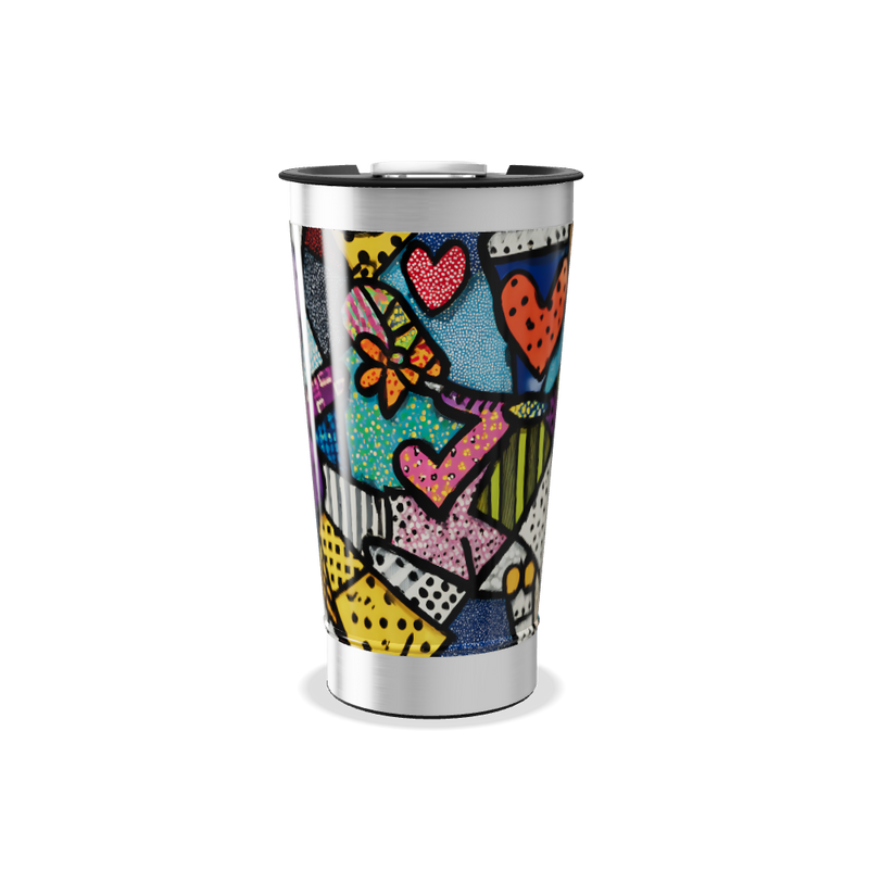 Copo Térmico - Colorido com Arte Abstrata