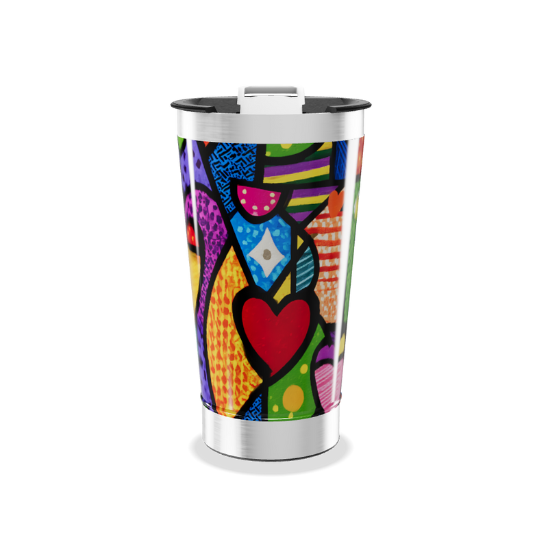 Copo Térmico - Estampa Colorida Abstrata