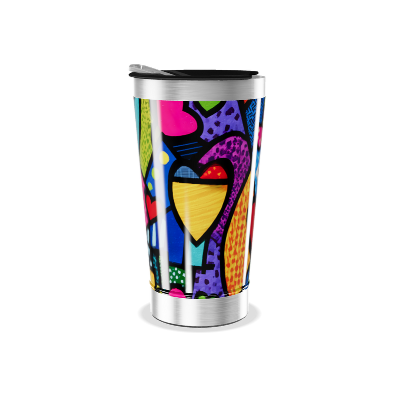 Copo Térmico - Estampa Colorida Abstrata