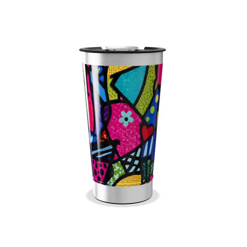 Copo Térmico - Estampa Colorida Abstrata