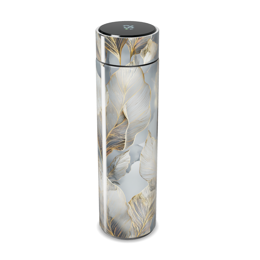 Garrafa Térmica Touch - Folhas Douradas Vidro