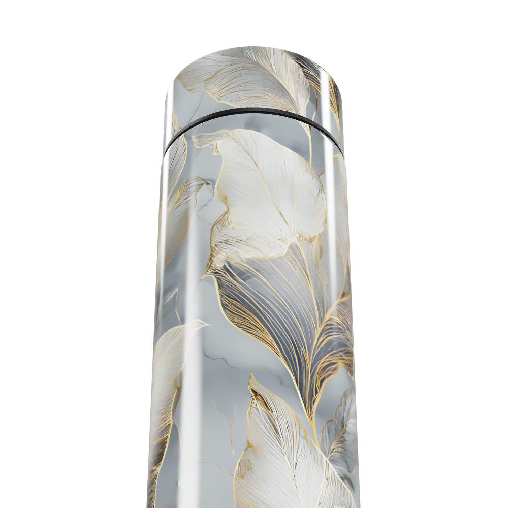 Garrafa Térmica Touch - Folhas Douradas Vidro
