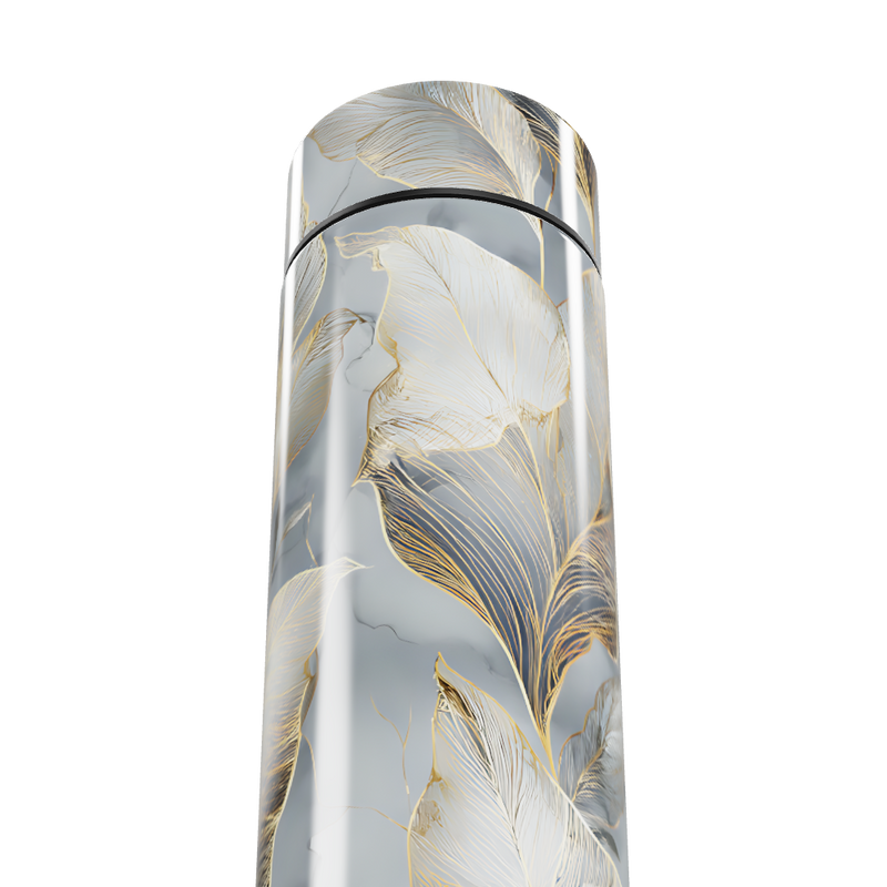 Garrafa Térmica Touch - Folhas Douradas Vidro