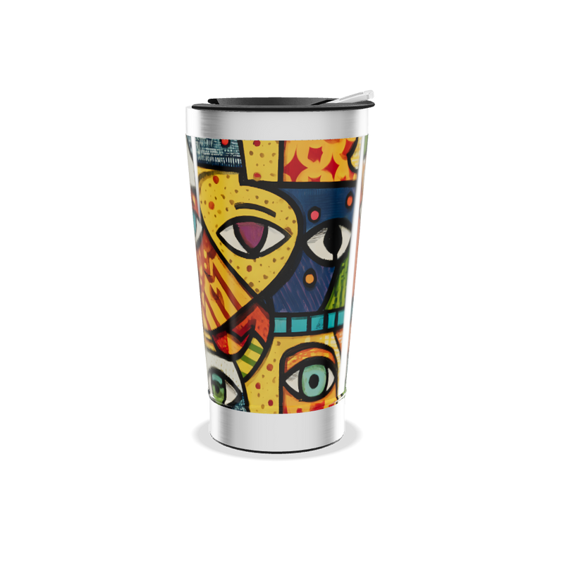 Copo Térmico - Estampa Colorida Artística