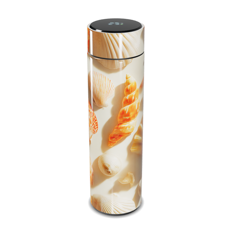 Garrafa Térmica Touch - Estampa Conchas Bege