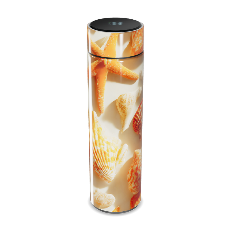 Garrafa Térmica Touch - Estampa Conchas Bege