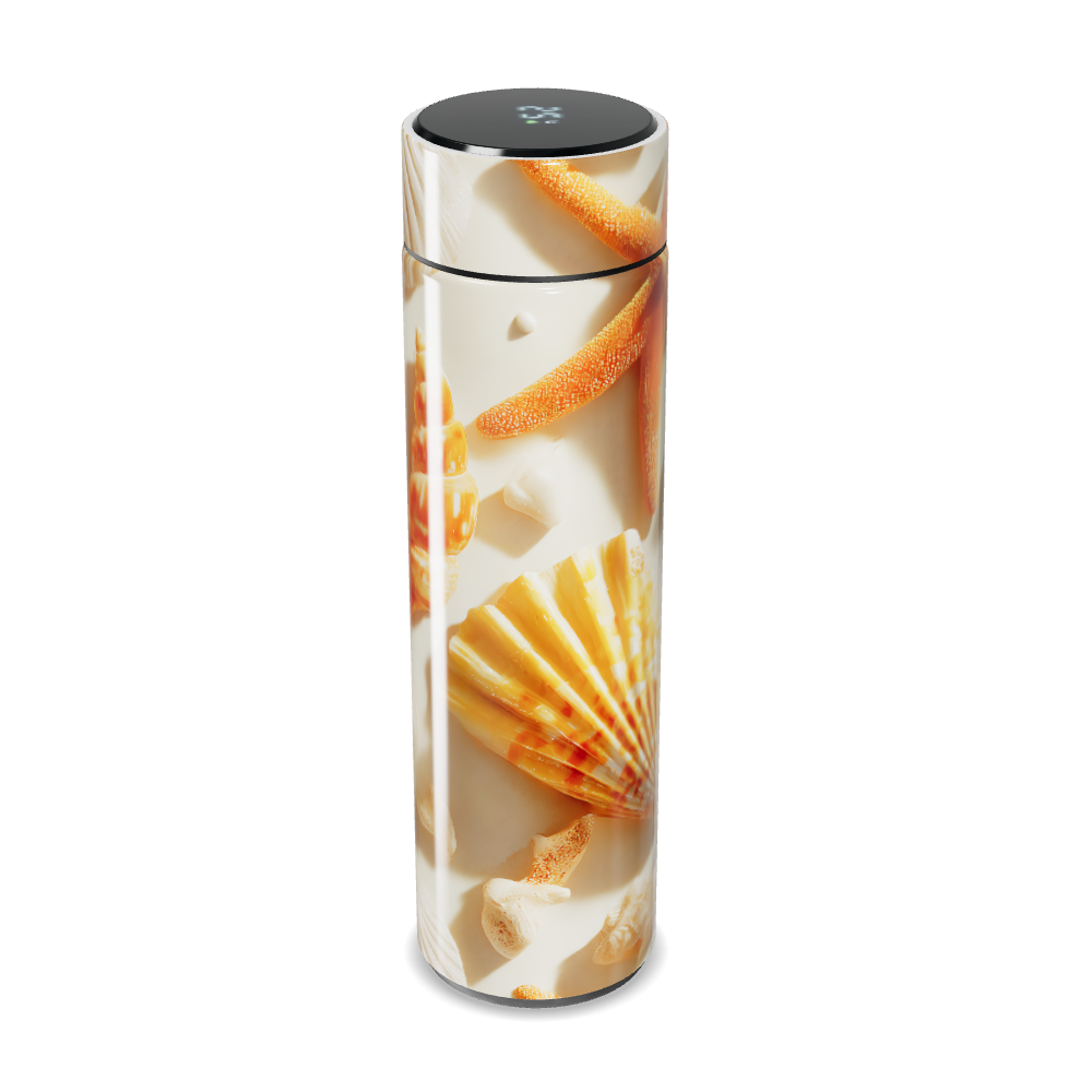 Garrafa Térmica Touch - Estampa Conchas Bege