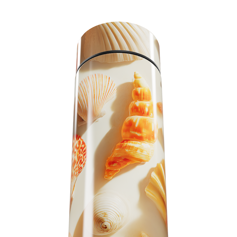 Garrafa Térmica Touch - Estampa Conchas Bege