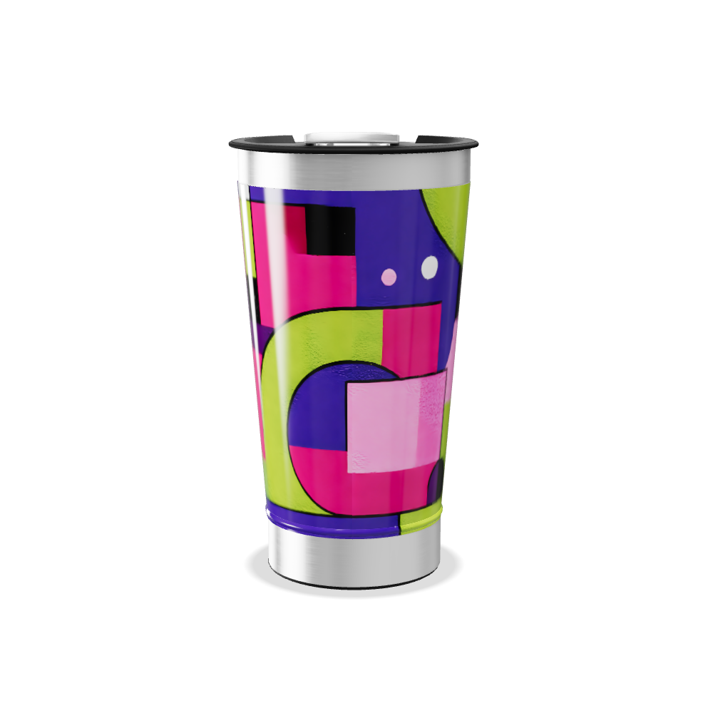 Copo Térmico - Estampa Geométrica Colorida