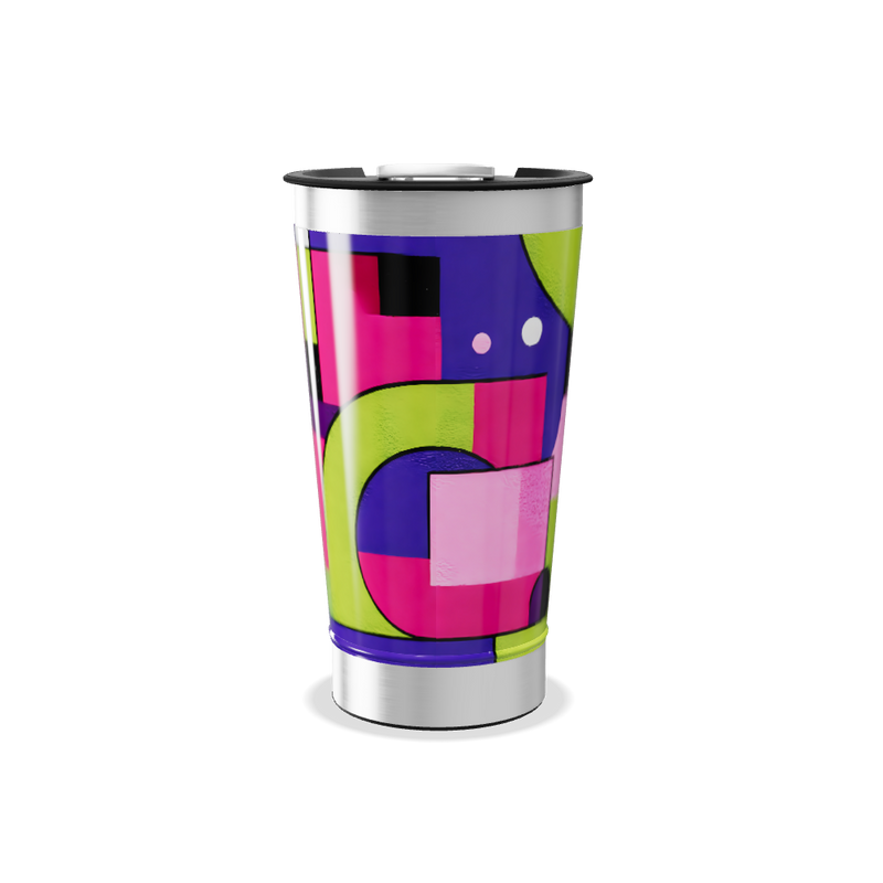 Copo Térmico - Estampa Geométrica Colorida