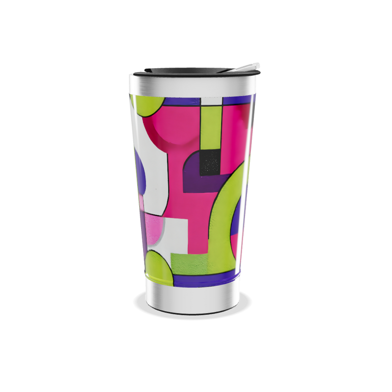 Copo Térmico - Estampa Geométrica Colorida