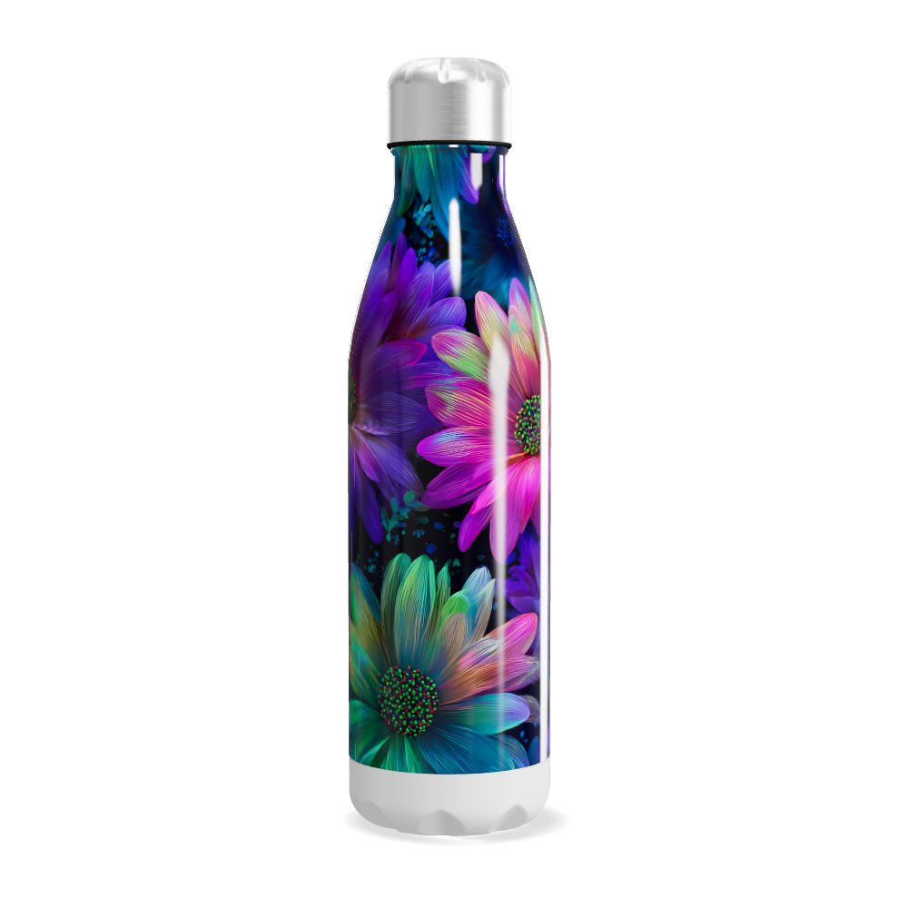 Garrafa Inox Estampada Floral Colorida