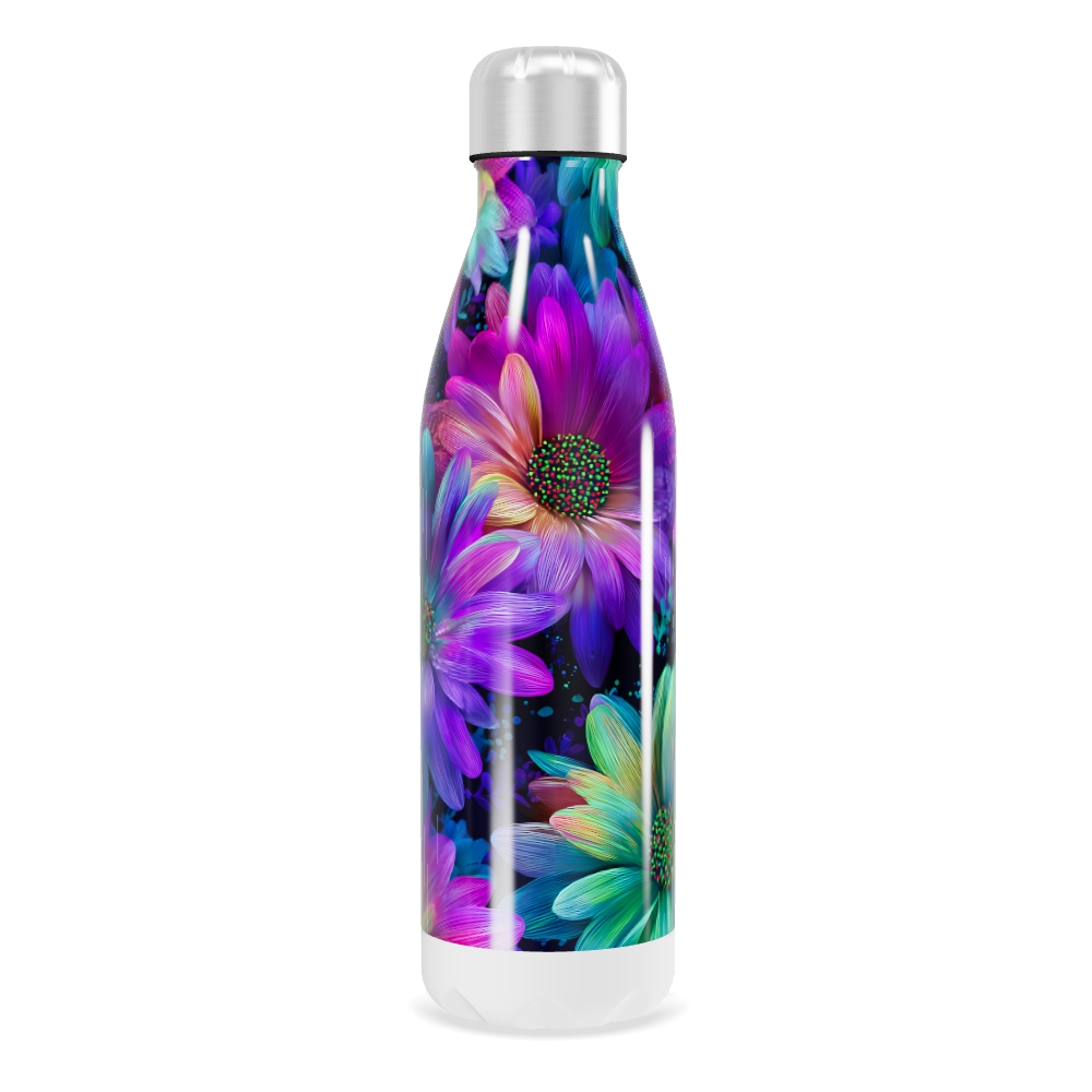 Garrafa Inox Estampada Floral Colorida
