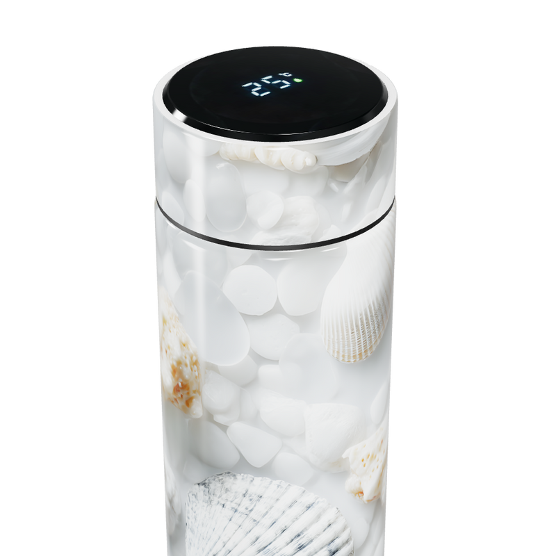 Garrafa Térmica Touch - Conchas Branca Digital