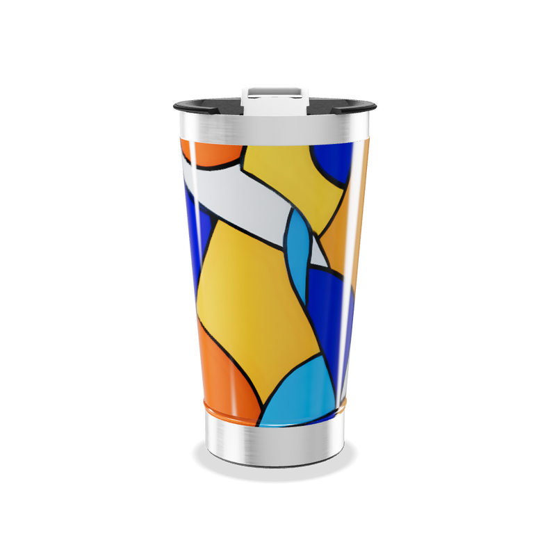Copo Térmico - Estampa Colorida Abstrata