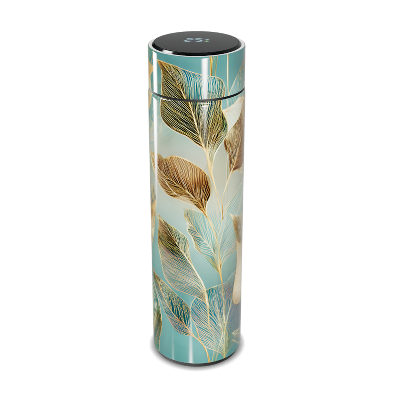 Garrafa Térmica Touch - Folhas Azul