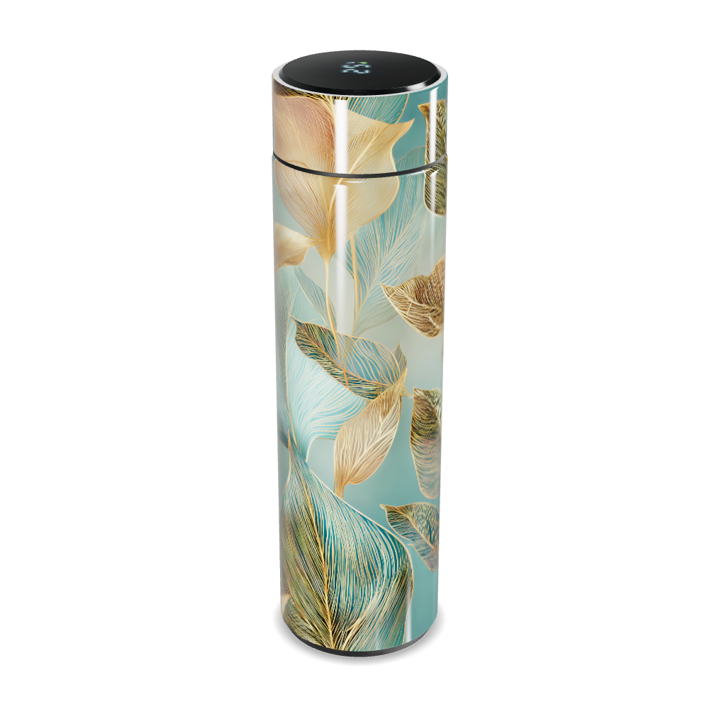 Garrafa Térmica Touch - Folhas Azul