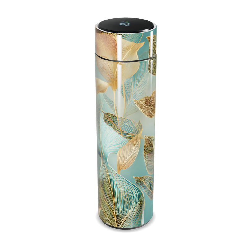 Garrafa Térmica Touch - Folhas Azul