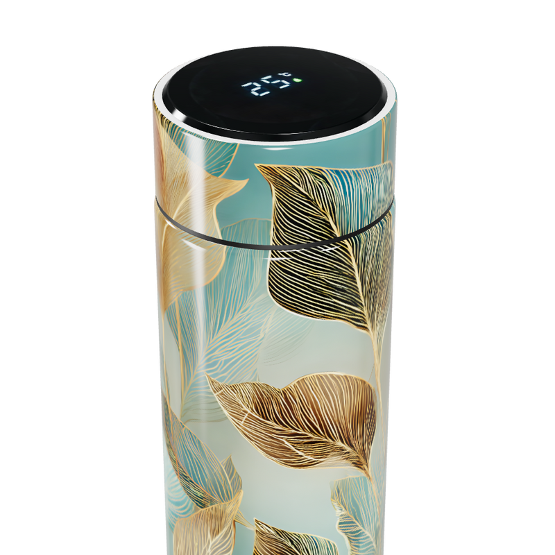 Garrafa Térmica Touch - Folhas Azul