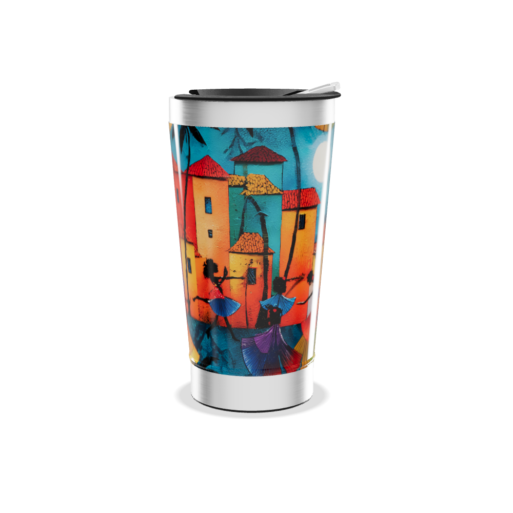 Copo Térmico - Estampa Colorida Aço Inox