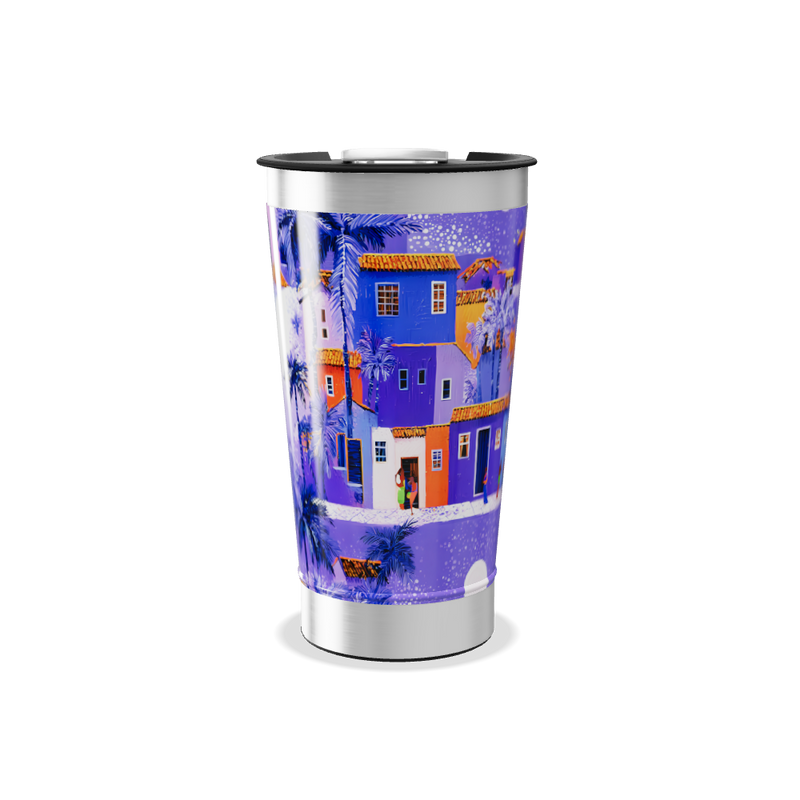 Copo Térmico - Estampa Casas Coloridas