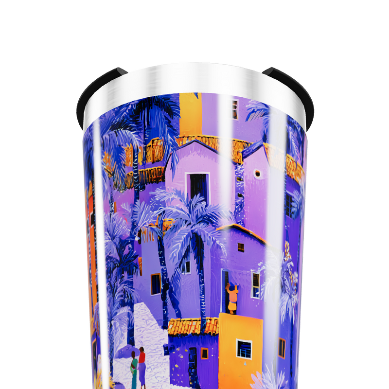 Copo Térmico - Estampa Casas Coloridas