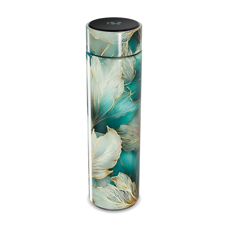 Garrafa Térmica Touch - Verde Floral Digital