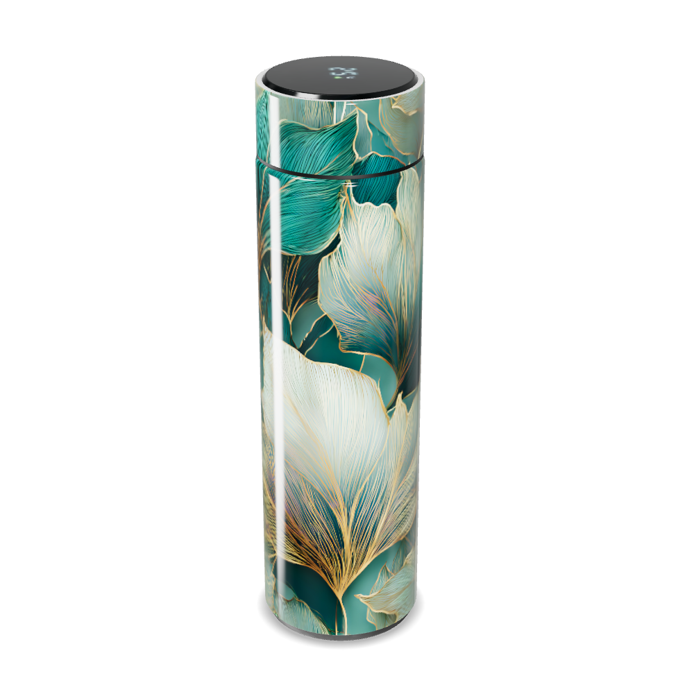 Garrafa Térmica Touch - Verde Floral Digital