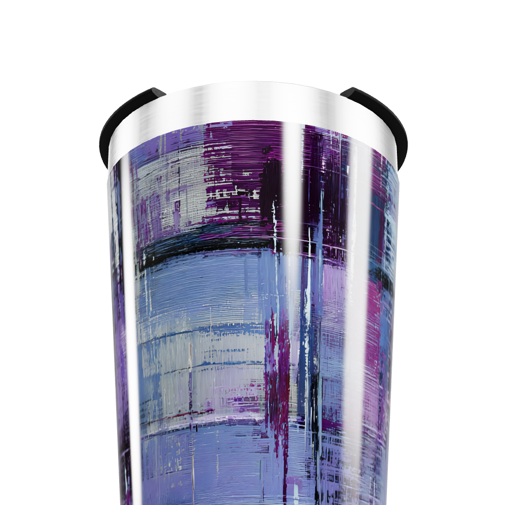 Copo Térmico - Estampa Roxa Abstrata