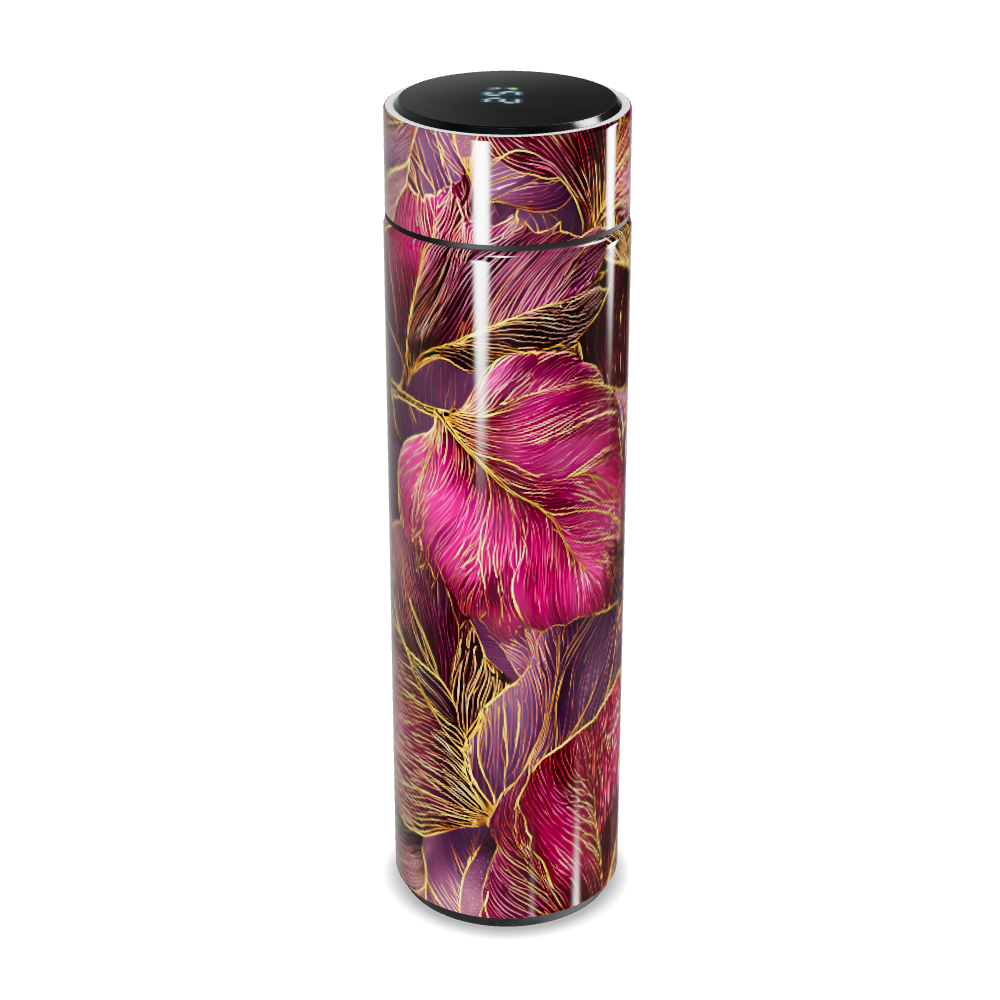 Garrafa Térmica Touch - Floral Vermelho Digital