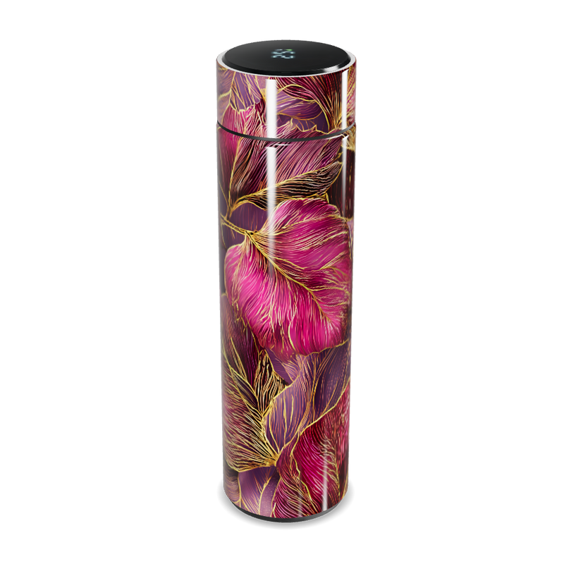 Garrafa Térmica Touch - Floral Vermelho Digital