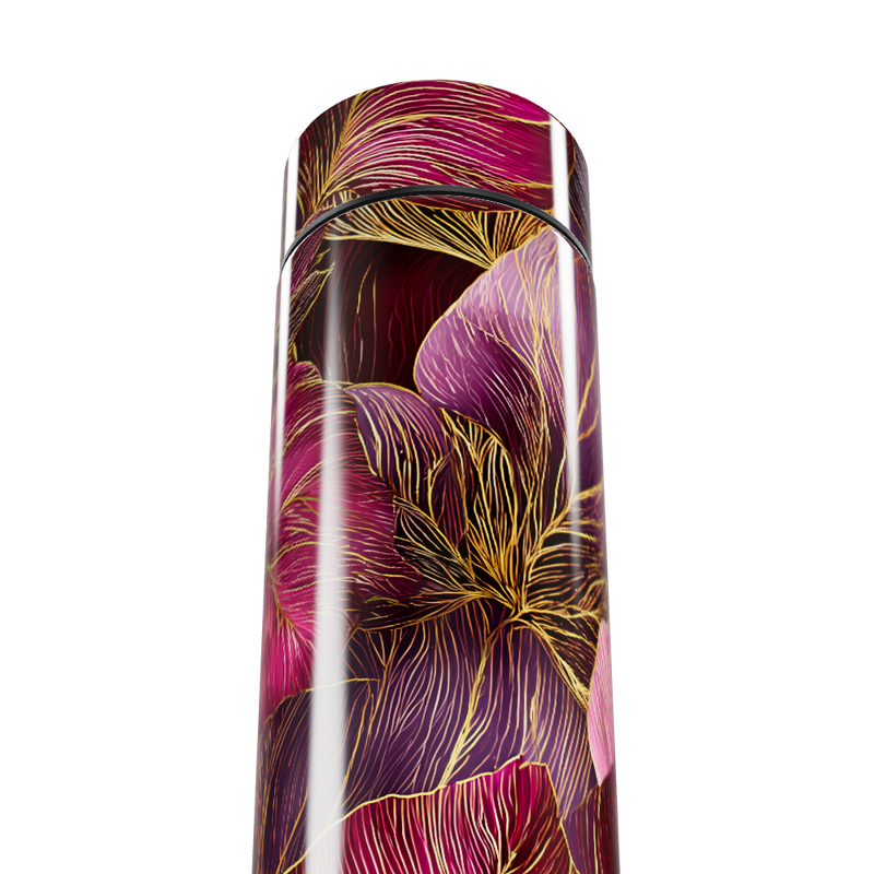 Garrafa Térmica Touch - Floral Vermelho Digital