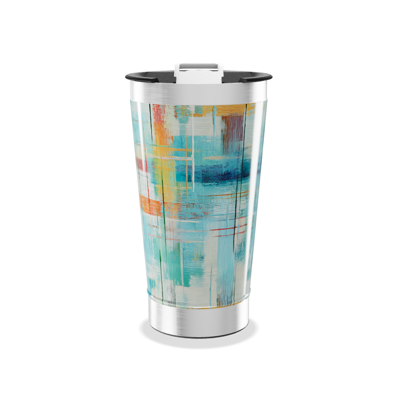 Copo Térmico - Estampa Abstrata Colorida