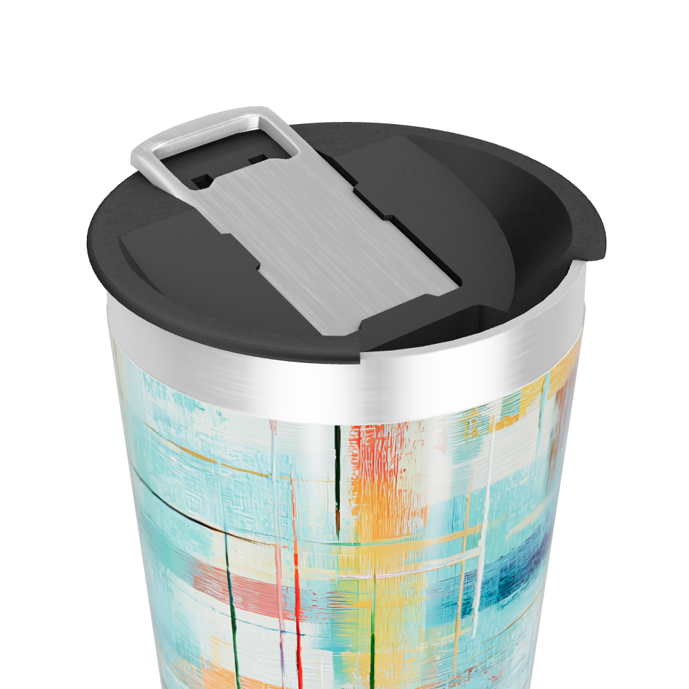 Copo Térmico - Estampa Abstrata Colorida