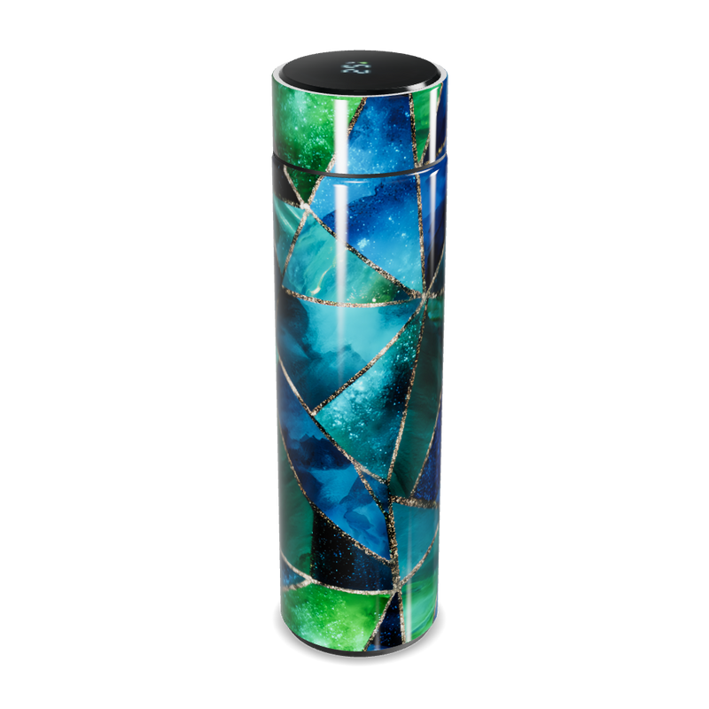 Garrafa Térmica Touch - Vidro Colorido Geométrico