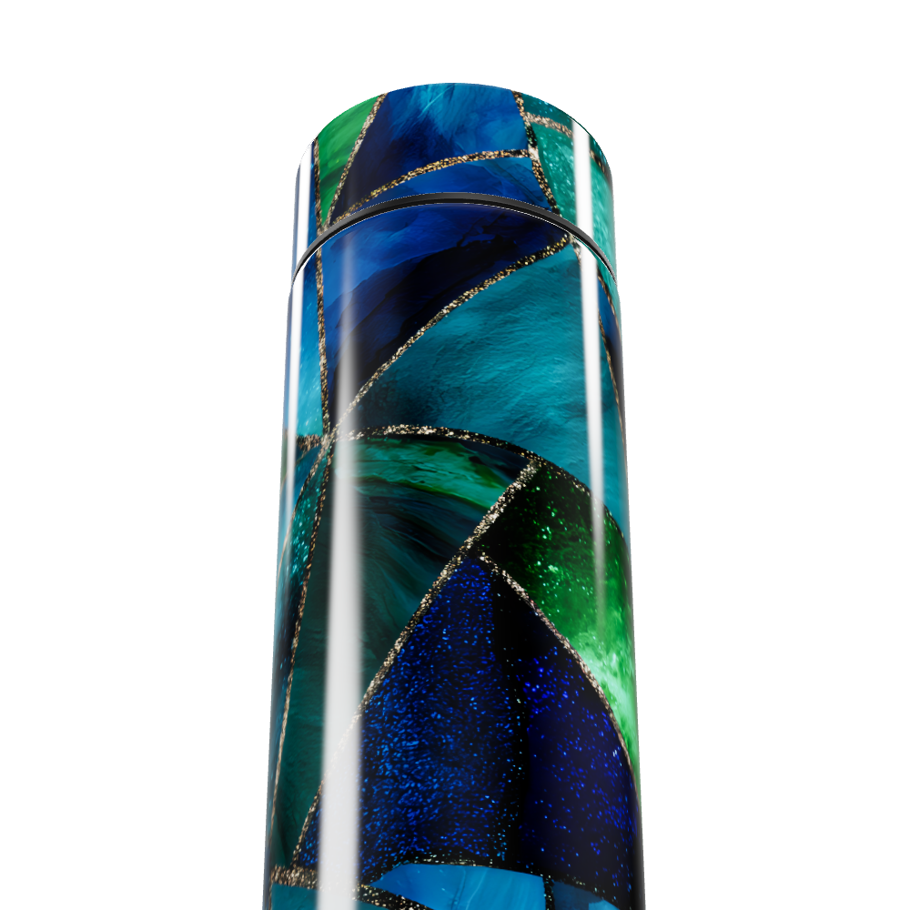 Garrafa Térmica Touch - Vidro Colorido Geométrico